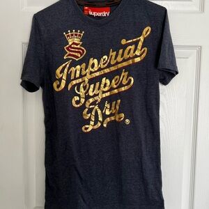 Superdry Imperial Navy Tee with Gold Accents